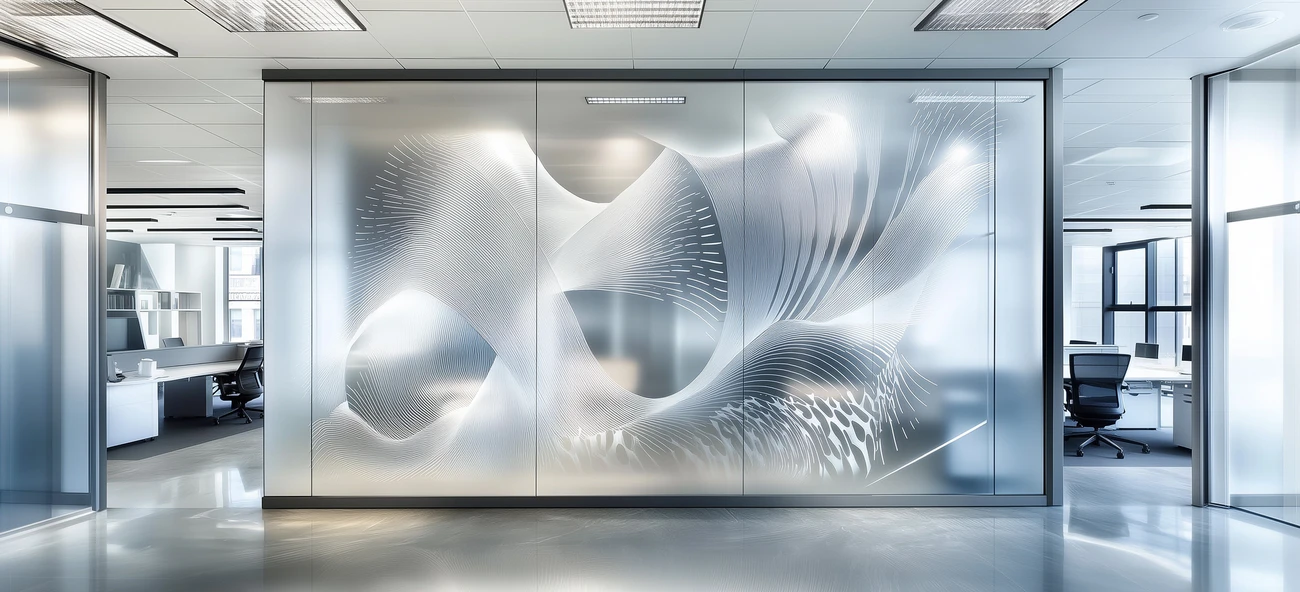 Vitrophanie décorative et confidentielle pour vitrines et bureaux